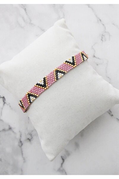 DM Miyuki Miyuki Triangle Pattern Bracelet (LILA)