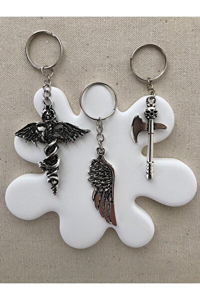 Piercing Market Steel & Silver 3 Pieces Keychain and Bag Ornament 3D Set