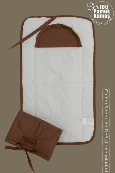 mordesign Bebek Çanta Alt Açma Minderi, Alt Değiştirme Pedi, Taşınabilir Bakım Örtüsü,Morremix Seri,Kahverengi