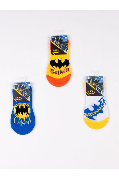 Batman Licensed 3 Pairs Kids Sneakers Socks 19817