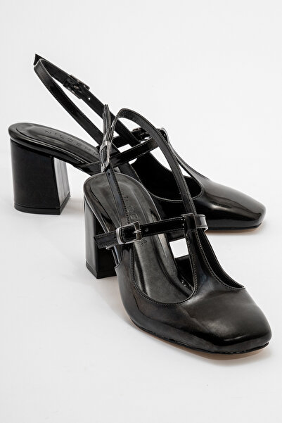 Niloshka Γυναικεία παπούτσια ACRON Μαύρα λουστρίνι με πόρπη