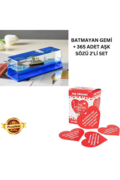 CNGZSHOP Sevgiliye Eşe Hediye Batmayan Titanik Gemisi Aşk Gemisi + 365 GÜN AŞ...