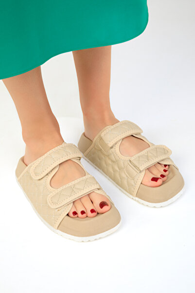SOHO Béžové dámské pantofle 19168