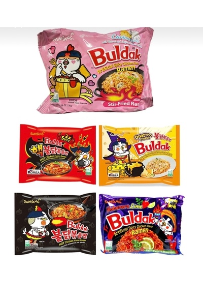 Genel Markalar Samyang Buldak Cheese Ramen Noodles Pack of 5 karşik paket