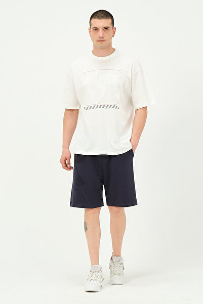 Owut Collection Ανδρικό μπλουζάκι με στάμπα εκρού χάρτη