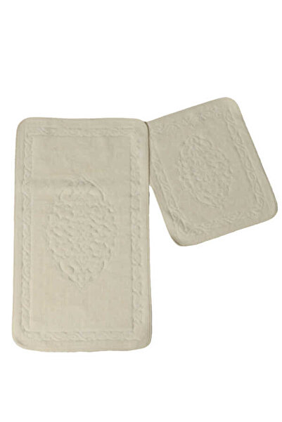 Minteks Комплект от 2 части: баня и кърпа, 100% естествен памук - КРЕМ
