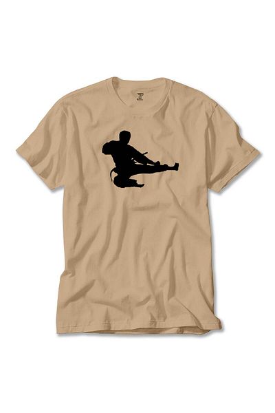 Z zepplin Κρεμ μπλουζάκι Taekwondo Karate Silhouette