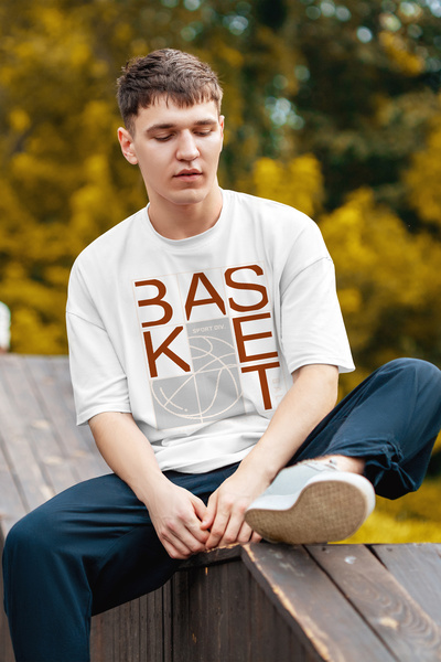 MYADA Tricou oversize imprimat baschet