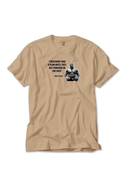 Z zepplin Mike Tyson Fighter Quote Cream T-Shirt