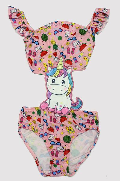peki baby&kids Girl's Lycra Waterproof Crowned Cub Thai Swimsuit - Buy 5 Get 4 Summer 12743