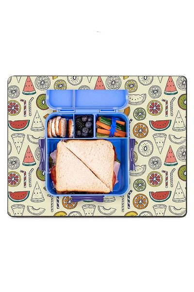 MatGo Covoraș de nutriție rezistent la lichid pentru petrecerea cu fructe de școală, anti-alunecare, lavabil, pentru școală, 35x45cm
