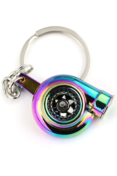 OZCMAX Breloc metalic pentru mașină, cu figurină turbo, culoare metalică arsă...