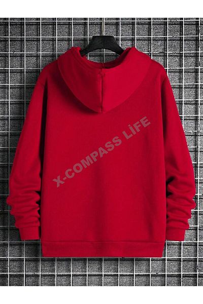 x-compass life Unisex Hooded Owersize Sweatshirt 3 Kafadar