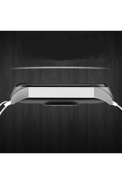 Fibaks حبل من الفولاذ المقاوم للصدأ بنمط خوص مغناطيسي مع علبة معدنية متوافقة مع Xiaomi Mi Band 7