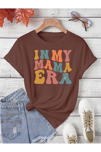 aynewmoda Oversize Inmay Mama Era Printed T-shirt