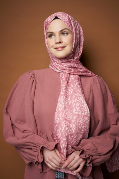 Modakaşmir Kalp Çiçek Pamuk Şal