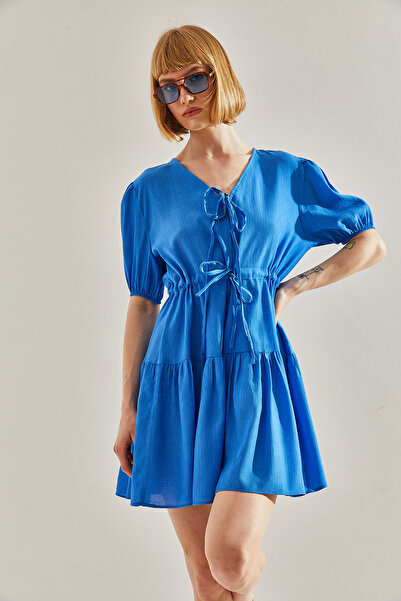 Bianco Lucci Women's Front Lace-up Tamara Mini Dress60251076