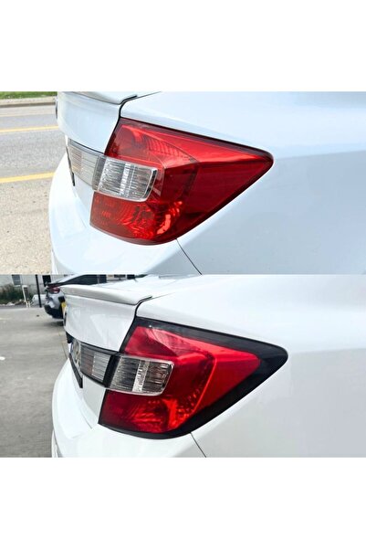 GRAFİCAR Honda Civic FB7 Sedan  Stop Çerçevesi Sticker-Kolay Uygulama-Uzun Ömürlü / PARLAK SİYAH