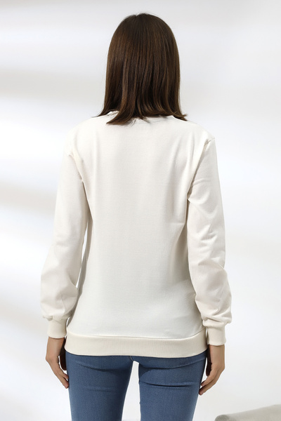 Endies Світшот з принтом Ататюрка 19159 Екрю