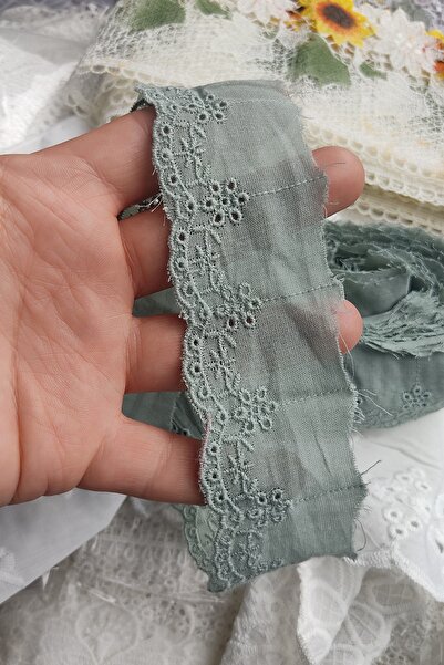 DUAYEN güpür fisto vual üzeri işleme rengarenk desen 1 metre