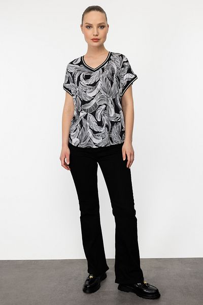 Ekol Ten Patterned Ribbed T-shirt