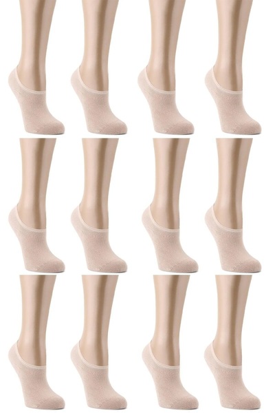 Scarpebutik 12-пакет летни безшевни къси невидими чорапи в различни цветове