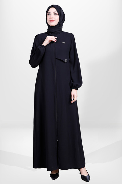 Beyza 3885 Tesettür Siyah Ferace