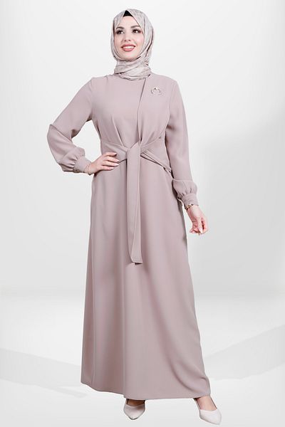 Beyza 5667 Μοντέλο Φόρεμα Μακκό με Κασκόλ