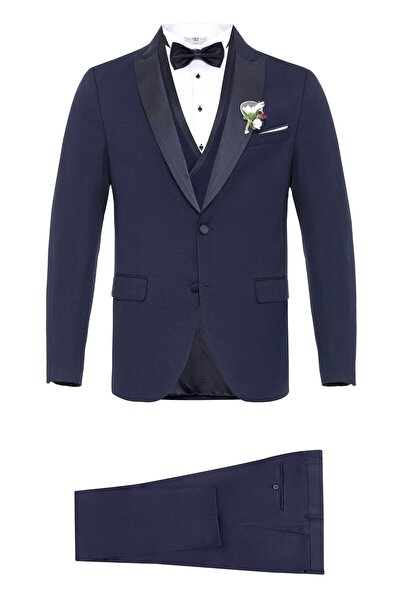 SÜVARİ Tuxedo Slim Fit Suit - Dobby