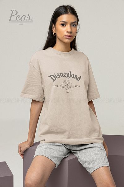 Pear Wear Μπλουζάκι Unisex με στάμπα Disneyland Oversize T-shirt