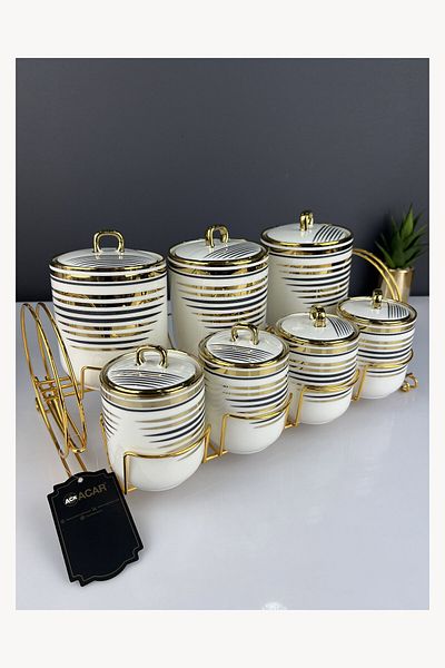 ACAR 7-Piece Luxury Porcelain Spice Set - Aspen