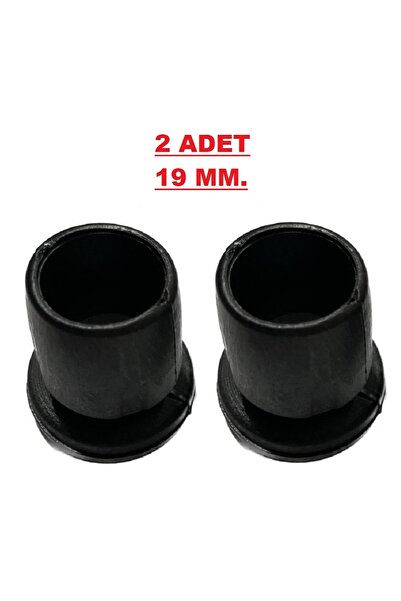 REMMED 2 Adet 19 Mm. Siyah Kaymayan Asa Baston Kanedyen Lastiği Papuç