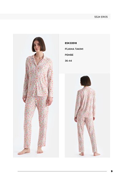 Eros Рожевий жіночий піжамний комплект - 33518