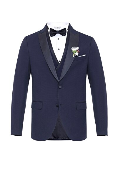 SÜVARİ Tuxedo Slim Fit Suit - Dobby