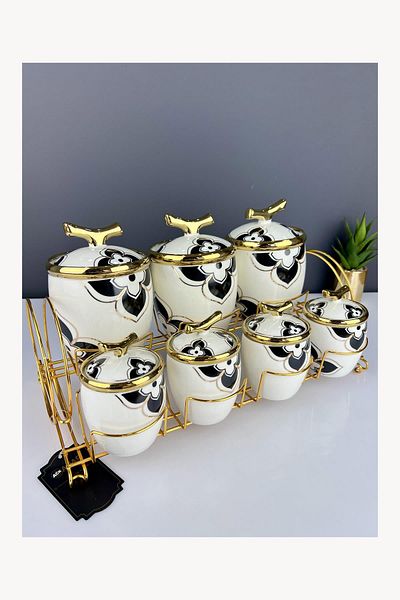 ACAR Luxury Porcelain 7-Piece Spice Set Valeria