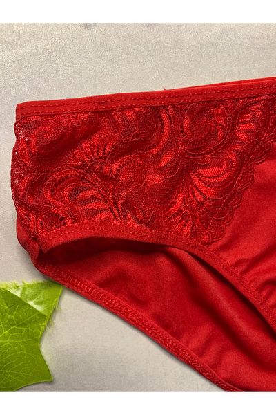 Fashion'S Patterned Red Bra Set