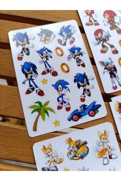 EyER Shoping Hedgehog Sonic 4 Sheet A6 Size Sticker Label Set