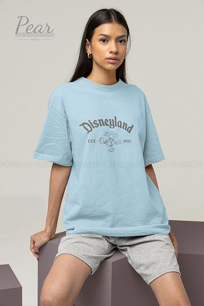 Pear Wear Tricou unisex cu imprimeu Disneyland Tricou supradimensionat