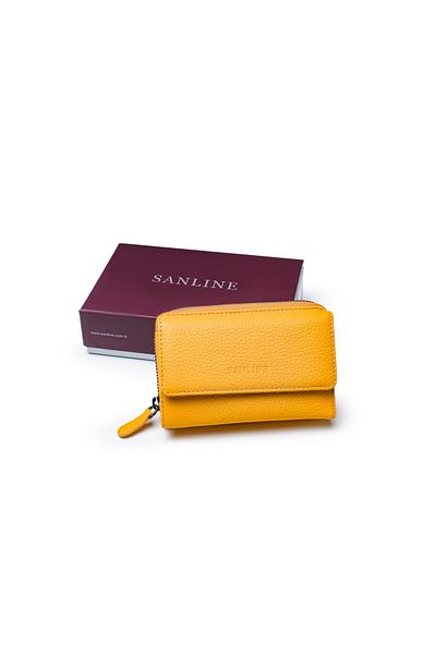 SANLINE 2754 Yellow Genuine Leather Women's Wallet