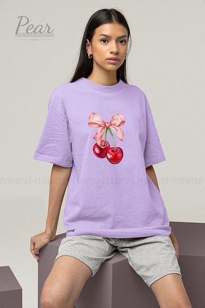 Pear Wear Μπλουζάκι Unisex με στάμπα Cherry T-shirt Oversize