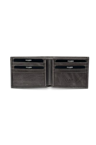 GUARD Antique Gray Genuine Leather Classic Wallet