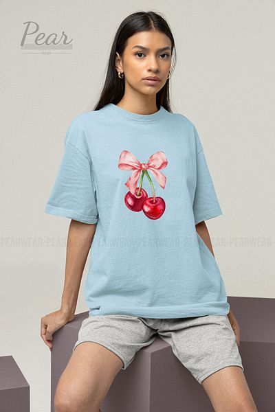 Pear Wear Μπλουζάκι Unisex με στάμπα Cherry T-shirt Oversize