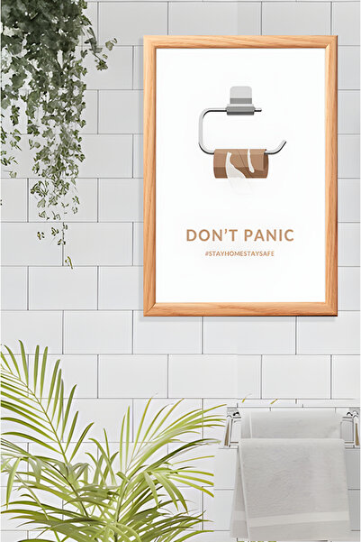 TRENDPOSTER Home , Banyo için Modern Ahşap Doğal Çerçeveli Tablo (ÇİFT TARAFLI BANT VE DÜBEL GÖNDERİLMEKTEDİR.)