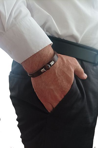 BİJUTERİ EVİ Genuine Real Leather Handmade Bracelet