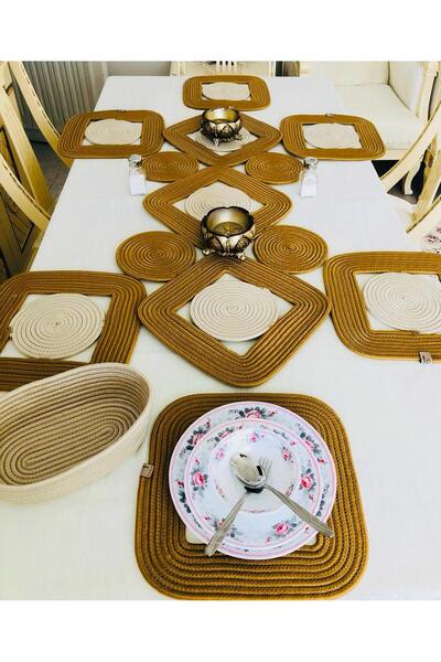 ModaCardin 8-dijelni set za prezentaciju od Podmetač slamki od jute - Stolni ...