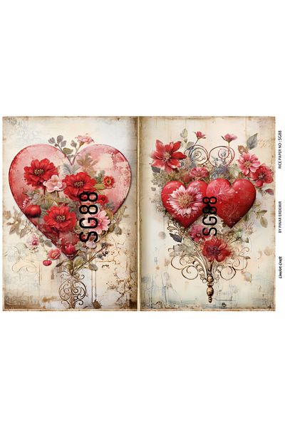 LİNEART Brass Patterned LineArt Decopage Paper - LA-SG88