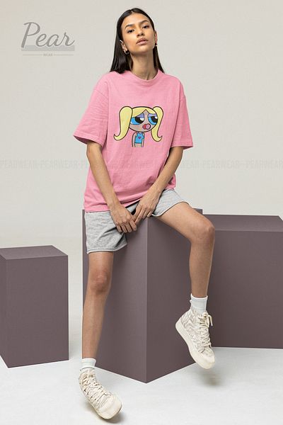 Pear Wear Μπλουζάκι Powerpuff Girls Bubbles Printed Unisex T-shirt Oversize