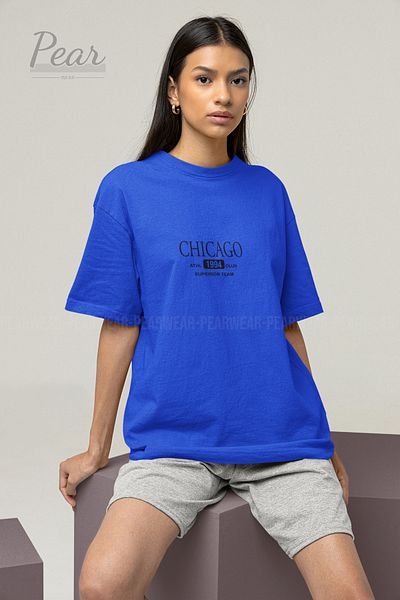 Pear Wear Chicago Printed Unisex T-Shirt Oversize T-shirt