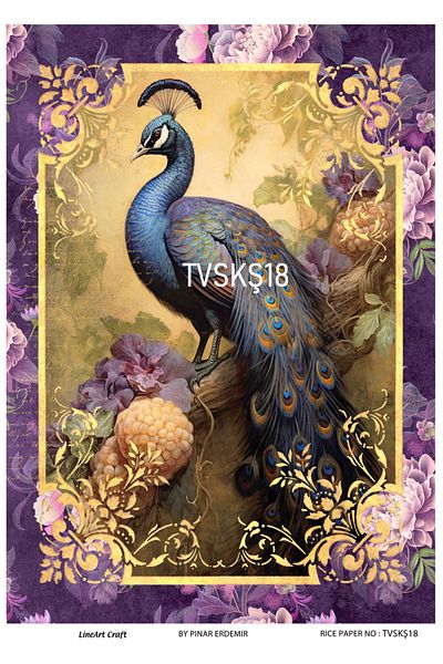 LİNEART Brass Decopage Paper LineArt - LA-TVSKSH18