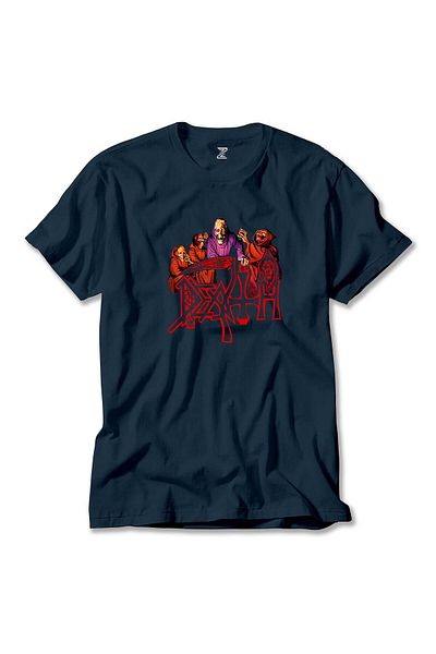 Z zepplin Μπλουζάκι Death Scream Bloody Gore Band Navy Blue